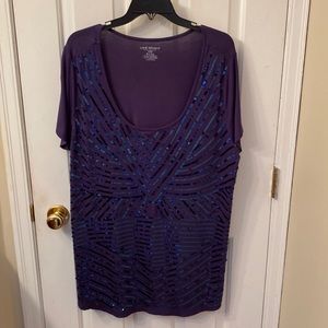 Blue Sequinned Top